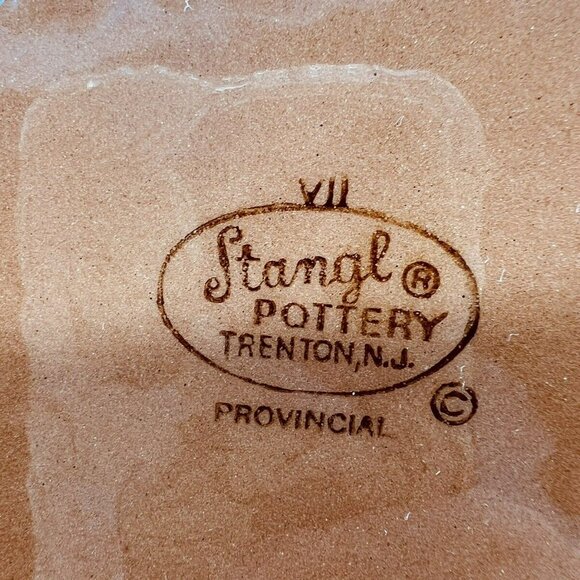 Stangl Pottery Provincial Rose Open Skillet 9 inch Pour Spout Redware - Picture 4 of 6